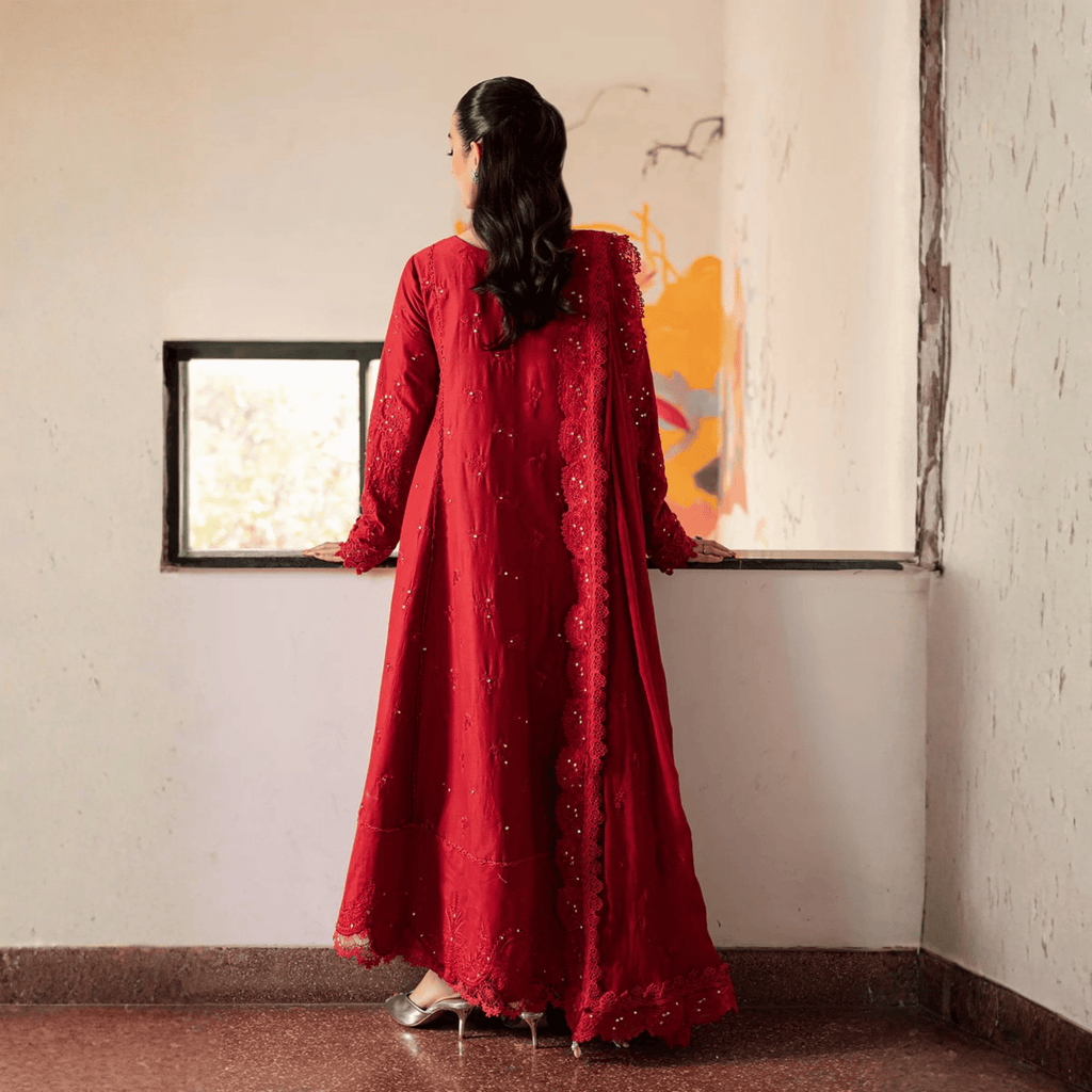 • Clothing: Embroidered/Printed suit for women - Made of best quality fabric - lawn or linen or chiffon - pure silk - Available at Najma Designs & Co. • Jewelry: Gold - plated stud earrings for