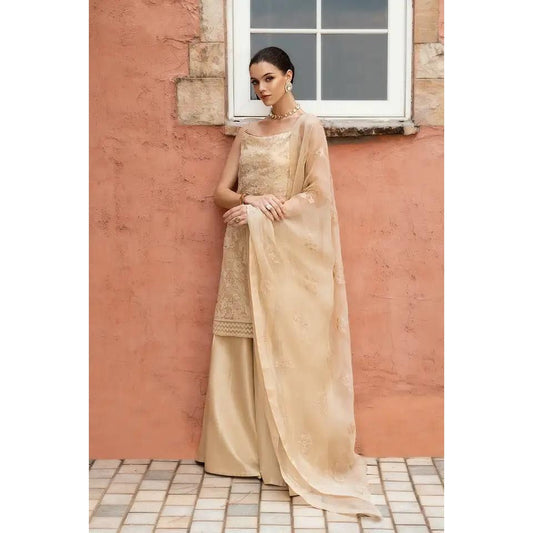 • Clothing: Embroidered/Printed suit for women - Made of best quality fabric - lawn or linen or chiffon - pure silk - Available at Najma Designs & Co. • Jewelry: Gold - plated stud earrings for