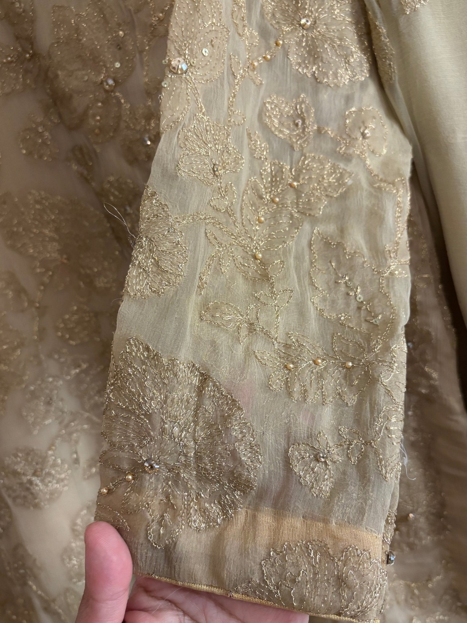 • Clothing: Embroidered/Printed suit for women - Made of best quality fabric - lawn or linen or chiffon - pure silk - Available at Najma Designs & Co. • Jewelry: Gold - plated stud earrings for