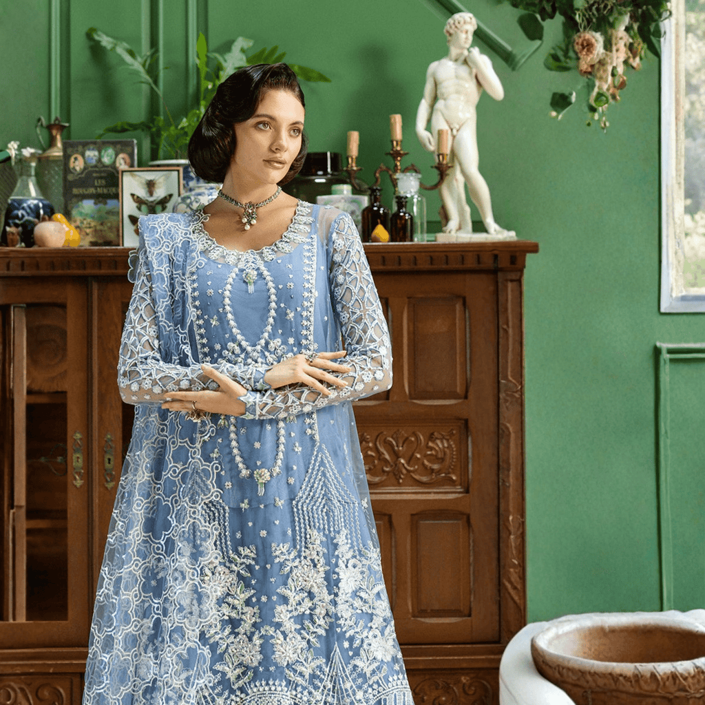 • Clothing: Embroidered/Printed suit for women - Made of best quality fabric - lawn or linen or chiffon - pure silk - Available at Najma Designs & Co. • Jewelry: Gold - plated stud earrings for