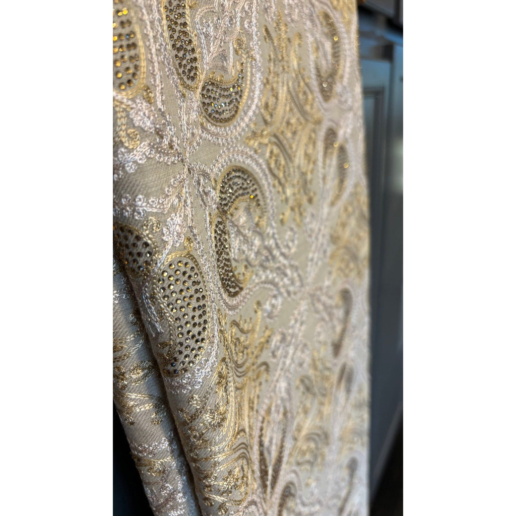 • Clothing: Embroidered/Printed suit for women - Made of best quality fabric - lawn or linen or chiffon - pure silk - Available at Najma Designs & Co. • Jewelry: Gold - plated stud earrings for