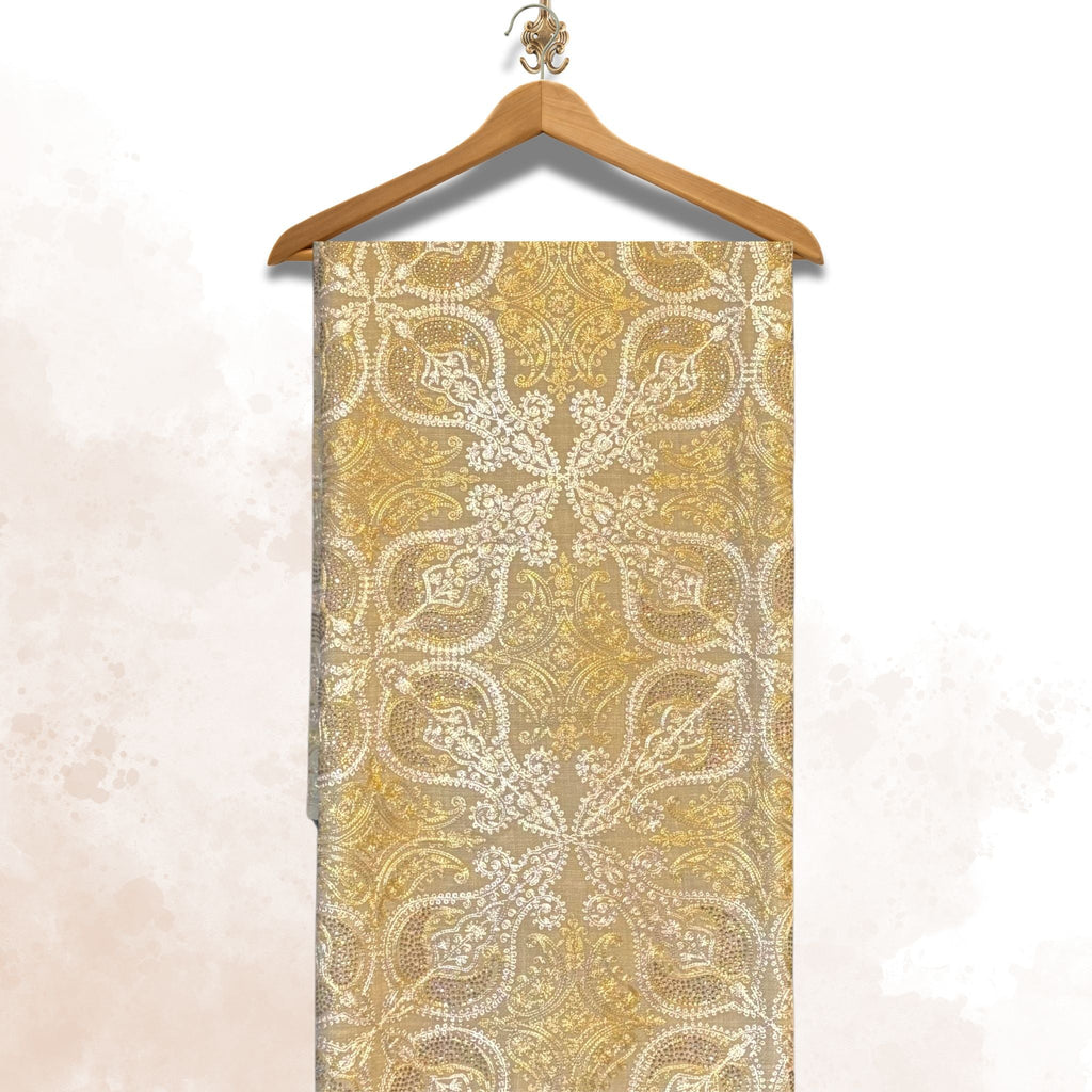• Clothing: Embroidered/Printed suit for women - Made of best quality fabric - lawn or linen or chiffon - pure silk - Available at Najma Designs & Co. • Jewelry: Gold - plated stud earrings for