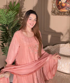 • Clothing: Embroidered/Printed suit for women - Made of best quality fabric - lawn or linen or chiffon - pure silk - Available at Najma Designs & Co. • Jewelry: Gold - plated stud earrings for