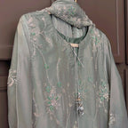 • Clothing: Embroidered/Printed suit for women - Made of best quality fabric - lawn or linen or chiffon - pure silk - Available at Najma Designs & Co. • Jewelry: Gold - plated stud earrings for
