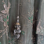• Clothing: Embroidered/Printed suit for women - Made of best quality fabric - lawn or linen or chiffon - pure silk - Available at Najma Designs & Co. • Jewelry: Gold - plated stud earrings for