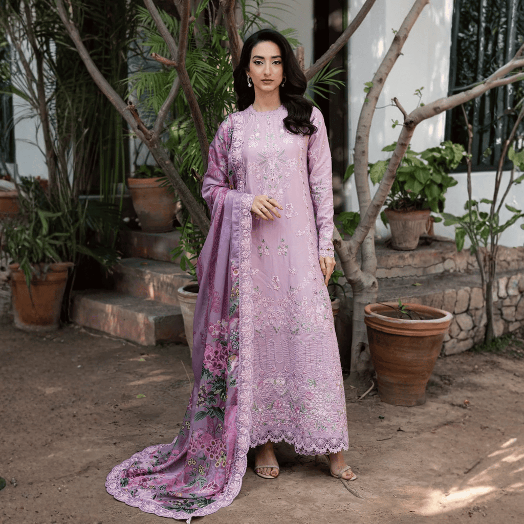 • Clothing: Embroidered/Printed suit for women - Made of best quality fabric - lawn or linen or chiffon - pure silk - Available at Najma Designs & Co. • Jewelry: Gold - plated stud earrings for