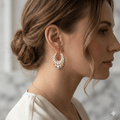• Clothing: Embroidered/Printed suit for women - Made of best quality fabric - lawn or linen or chiffon - pure silk - Available at Najma Designs & Co. • Jewelry: Gold - plated stud earrings for