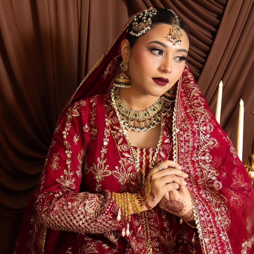 • Clothing: Embroidered/Printed suit for women - Made of best quality fabric - lawn or linen or chiffon - pure silk - Available at Najma Designs & Co. • Jewelry: Gold - plated stud earrings for