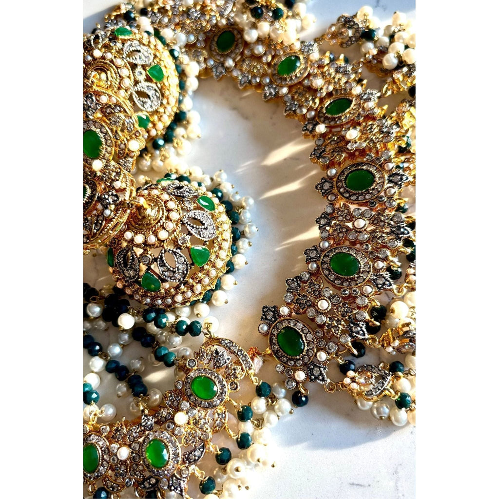 Bridal jewelry Emerald Set