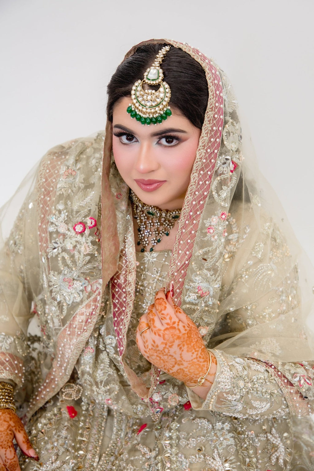 • Clothing: Embroidered/Printed suit for women - Made of best quality fabric - lawn or linen or chiffon - pure silk - Available at Najma Designs & Co. • Jewelry: Gold - plated stud earrings for