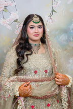 • Clothing: Embroidered/Printed suit for women - Made of best quality fabric - lawn or linen or chiffon - pure silk - Available at Najma Designs & Co. • Jewelry: Gold - plated stud earrings for