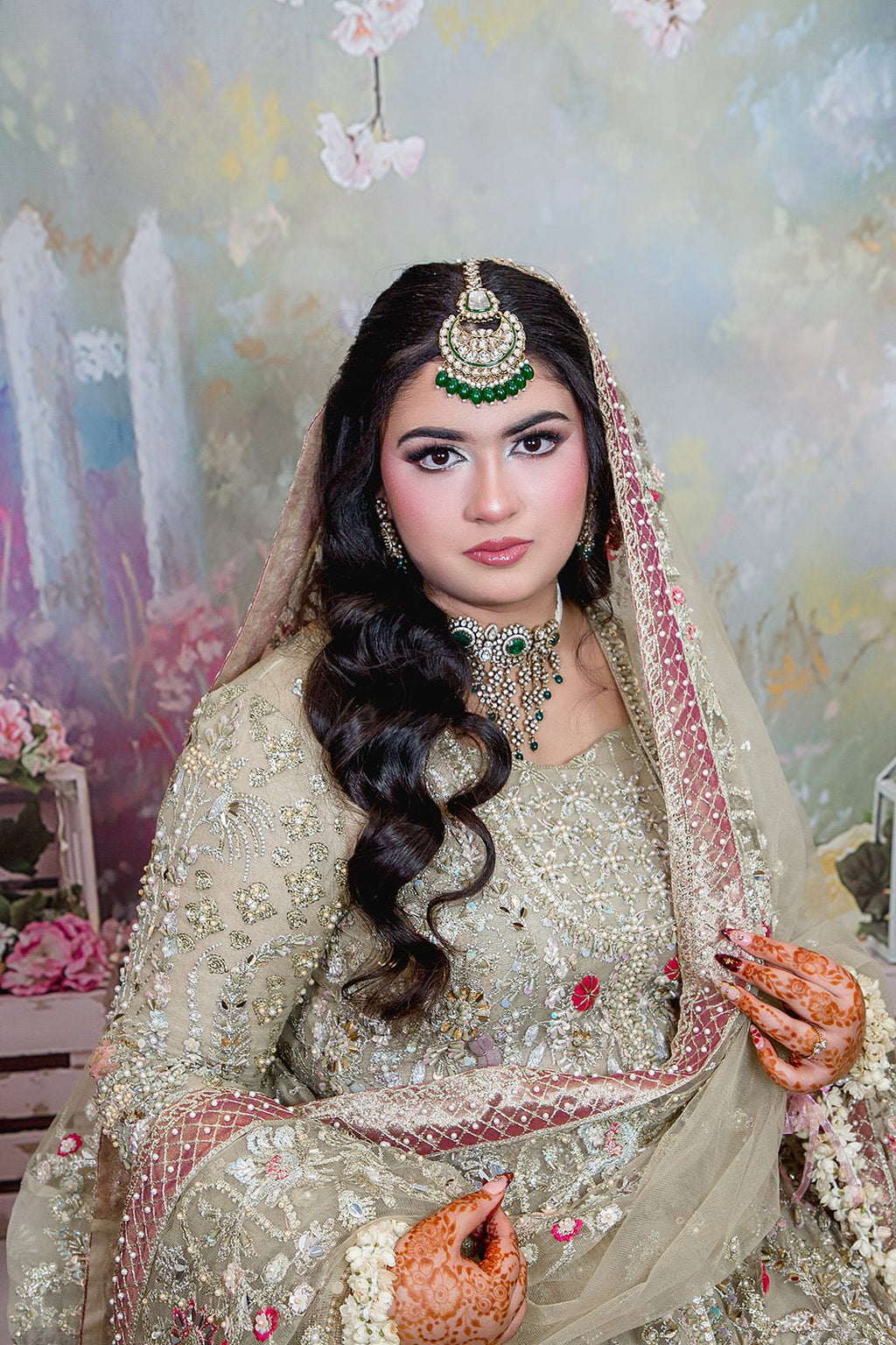 • Clothing: Embroidered/Printed suit for women - Made of best quality fabric - lawn or linen or chiffon - pure silk - Available at Najma Designs & Co. • Jewelry: Gold - plated stud earrings for