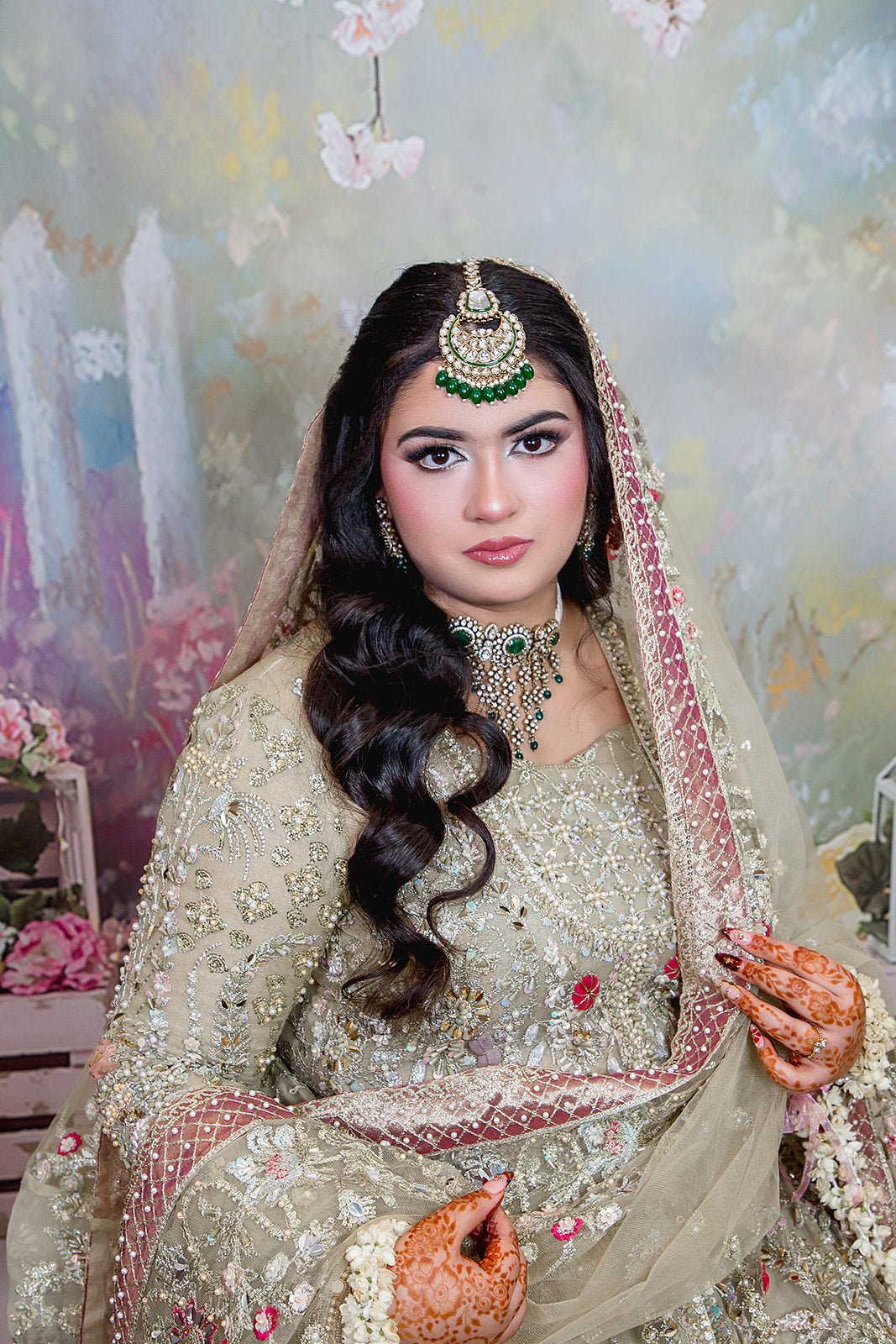 • Clothing: Embroidered/Printed suit for women - Made of best quality fabric - lawn or linen or chiffon - pure silk - Available at Najma Designs & Co. • Jewelry: Gold - plated stud earrings for