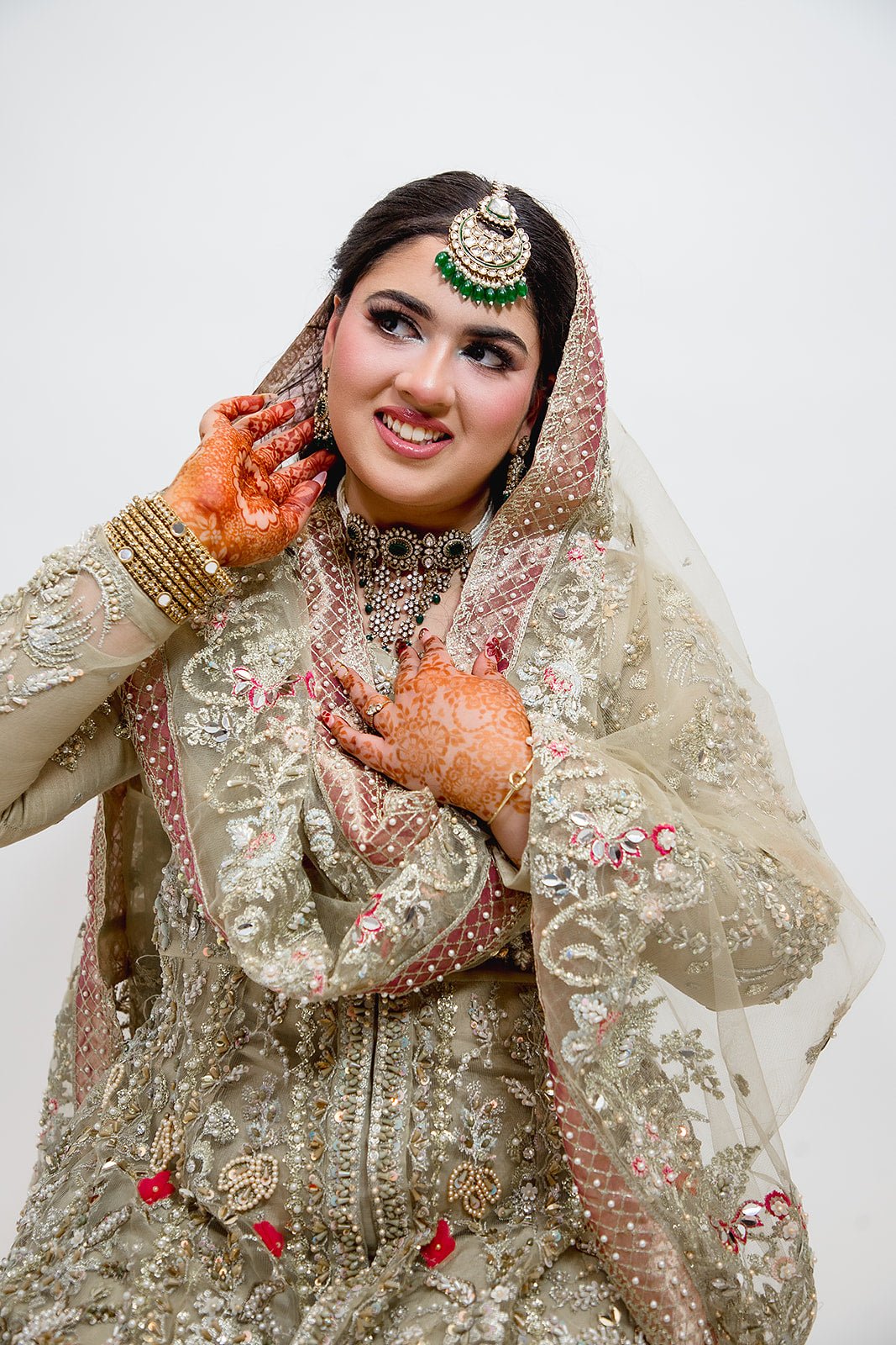 • Clothing: Embroidered/Printed suit for women - Made of best quality fabric - lawn or linen or chiffon - pure silk - Available at Najma Designs & Co. • Jewelry: Gold - plated stud earrings for