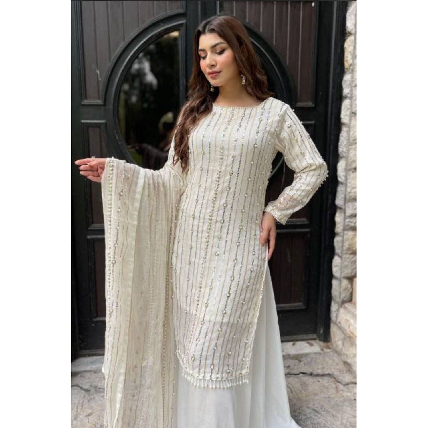 Chiffon Gharar Suits  - Pret - NajmaDesigns & Co.