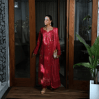 • Clothing: Embroidered/Printed suit for women - Made of best quality fabric - lawn or linen or chiffon- pure silk - Available at Najma Designs & Co. • Jewelry: Gold-plated stud earrings for