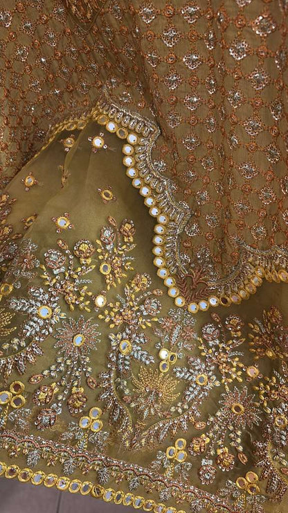 • Clothing: Embroidered/Printed suit for women - Made of best quality fabric - lawn or linen or chiffon - pure silk - Available at Najma Designs & Co. • Jewelry: Gold - plated stud earrings for