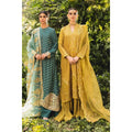 Stitched Yellow-Green Silk Embroidered Shirt with Raw Silk Trouser and Organza Embroidered Dupatta, Perfect for Fall/Winter Wear, Detailed Embroidery on Front, Back, Sleeves, and Hems, Traditional Pakistani Dress, Elegant and Timeless Pakistani Bridal or Festive Outfit, Dyed Cotton Inner, Perfect for Special Occasions