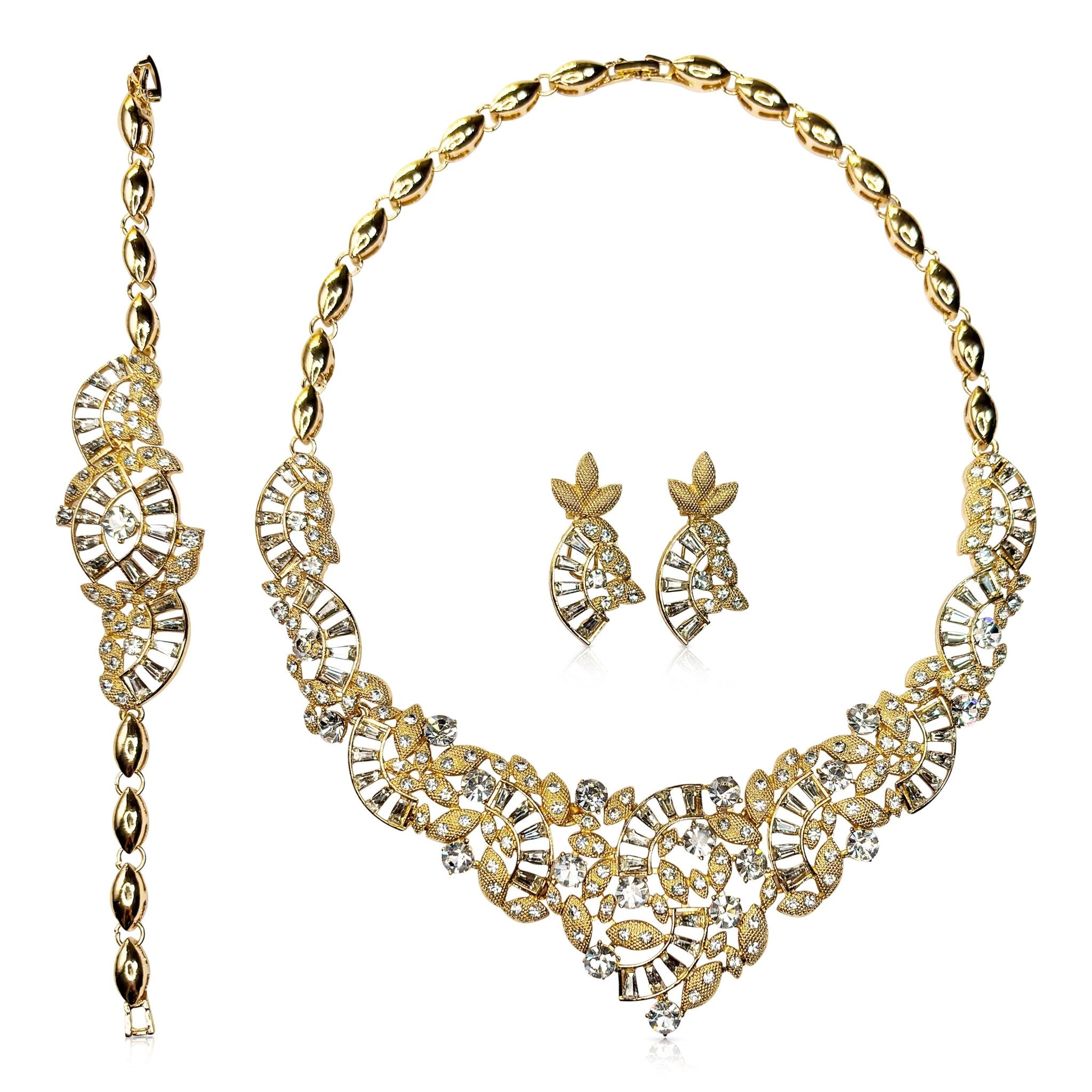 • Clothing: Embroidered/Printed suit for women - Made of best quality fabric - lawn or linen or chiffon - pure silk - Available at Najma Designs & Co. • Jewelry: Gold - plated stud earrings for