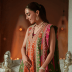 • Clothing: Embroidered/Printed suit for women - Made of best quality fabric - lawn or linen or chiffon - pure silk - Available at Najma Designs & Co. • Jewelry: Gold - plated stud earrings for