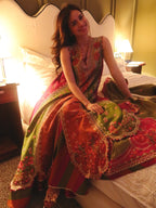 • Clothing: Embroidered/Printed suit for women - Made of best quality fabric - lawn or linen or chiffon - pure silk - Available at Najma Designs & Co. • Jewelry: Gold - plated stud earrings for