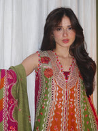 • Clothing: Embroidered/Printed suit for women - Made of best quality fabric - lawn or linen or chiffon - pure silk - Available at Najma Designs & Co. • Jewelry: Gold - plated stud earrings for