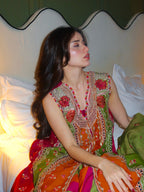 • Clothing: Embroidered/Printed suit for women - Made of best quality fabric - lawn or linen or chiffon - pure silk - Available at Najma Designs & Co. • Jewelry: Gold - plated stud earrings for