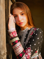 • Clothing: Embroidered/Printed suit for women - Made of best quality fabric - lawn or linen or chiffon - pure silk - Available at Najma Designs & Co. • Jewelry: Gold - plated stud earrings for