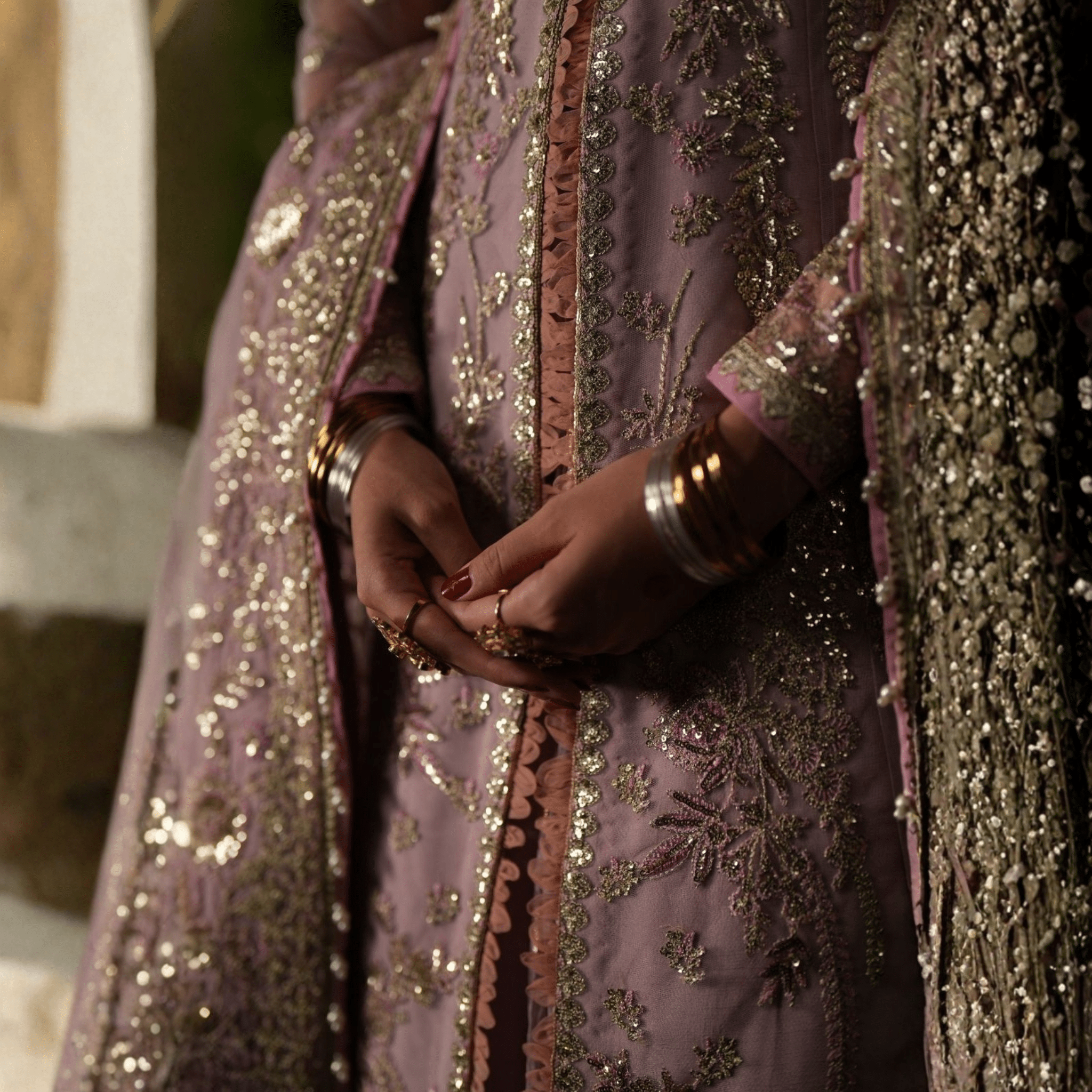 • Clothing: Embroidered/Printed suit for women - Made of best quality fabric - lawn or linen or chiffon - pure silk - Available at Najma Designs & Co. • Jewelry: Gold - plated stud earrings for