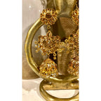 • Clothing: Embroidered/Printed suit for women - Made of best quality fabric - lawn or linen or chiffon - pure silk - Available at Najma Designs & Co. • Jewelry: Gold - plated stud earrings for