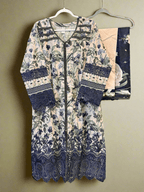 • Clothing: Embroidered/Printed suit for women - Made of best quality fabric - lawn or linen or chiffon - pure silk - Available at Najma Designs & Co. • Jewelry: Gold - plated stud earrings for