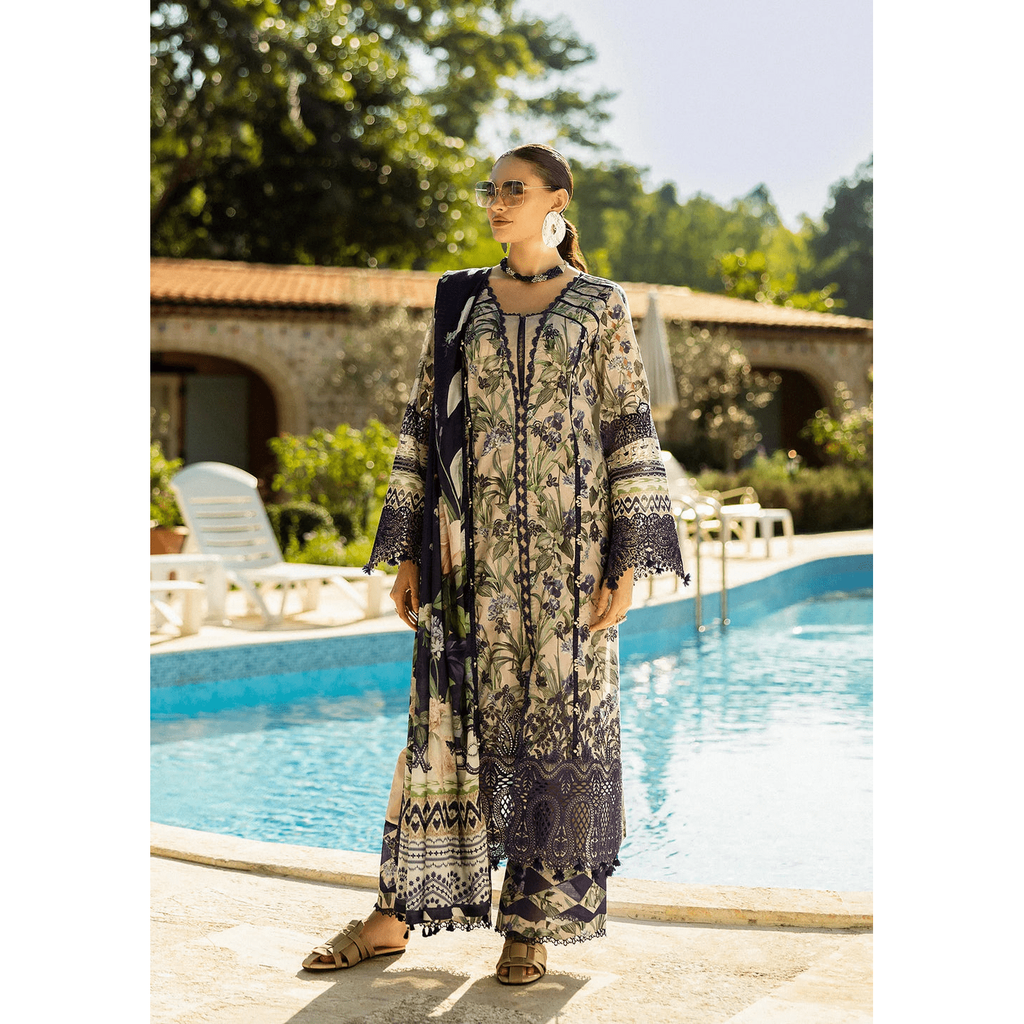 • Clothing: Embroidered/Printed suit for women - Made of best quality fabric - lawn or linen or chiffon - pure silk - Available at Najma Designs & Co. • Jewelry: Gold - plated stud earrings for