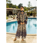 • Clothing: Embroidered/Printed suit for women - Made of best quality fabric - lawn or linen or chiffon - pure silk - Available at Najma Designs & Co. • Jewelry: Gold - plated stud earrings for