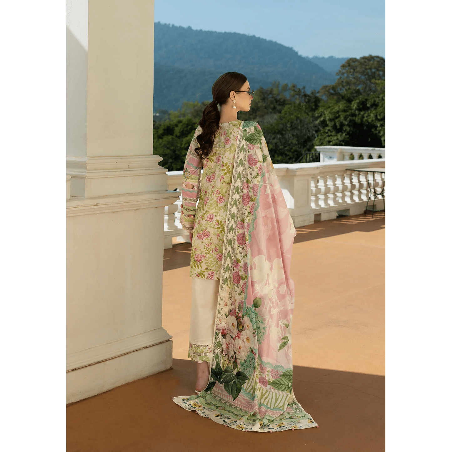 • Clothing: Embroidered/Printed suit for women - Made of best quality fabric - lawn or linen or chiffon - pure silk - Available at Najma Designs & Co. • Jewelry: Gold - plated stud earrings for