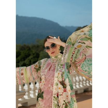 • Clothing: Embroidered/Printed suit for women - Made of best quality fabric - lawn or linen or chiffon - pure silk - Available at Najma Designs & Co. • Jewelry: Gold - plated stud earrings for
