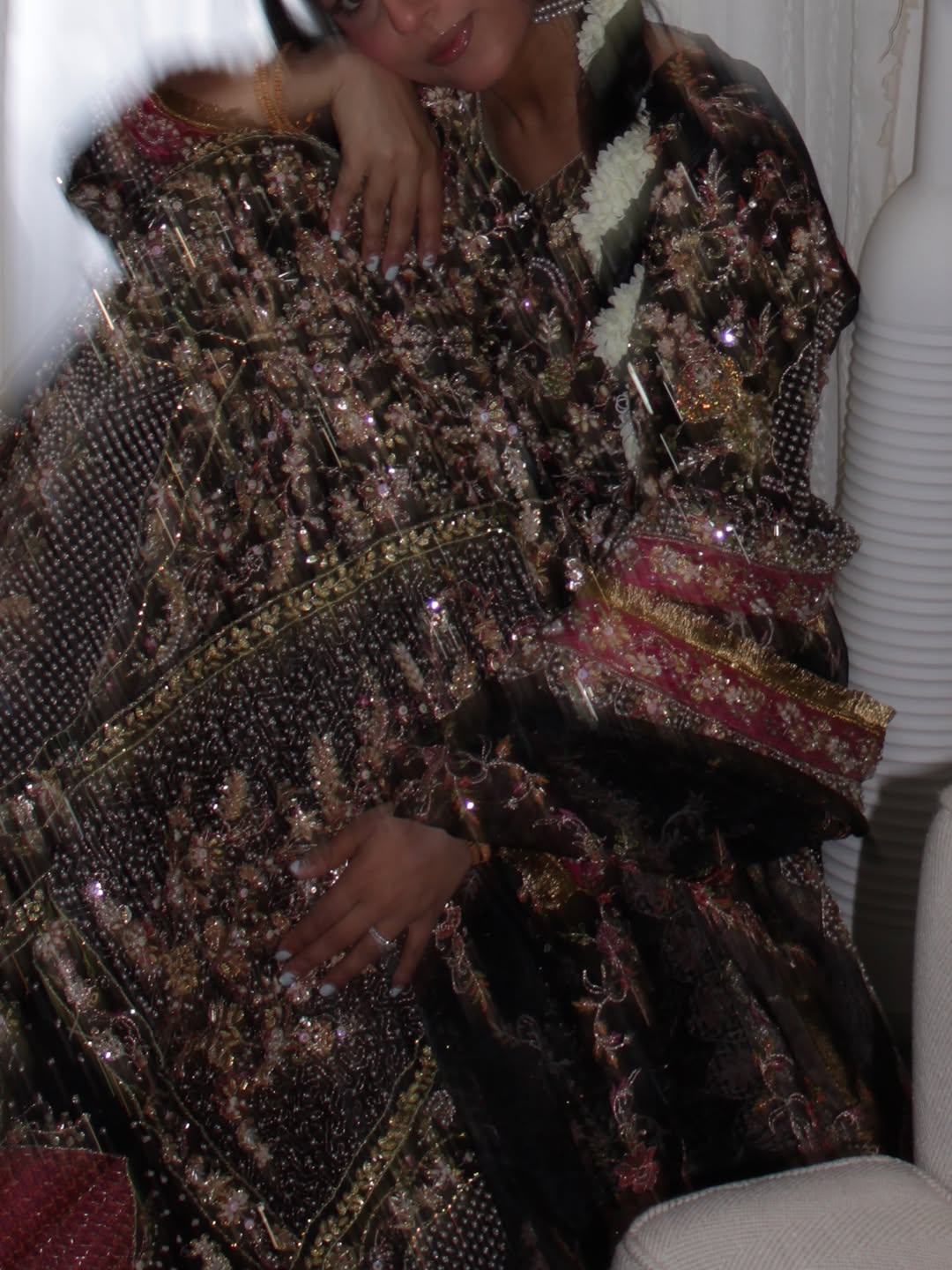 • Clothing: Embroidered/Printed suit for women - Made of best quality fabric - lawn or linen or chiffon - pure silk - Available at Najma Designs & Co. • Jewelry: Gold - plated stud earrings for