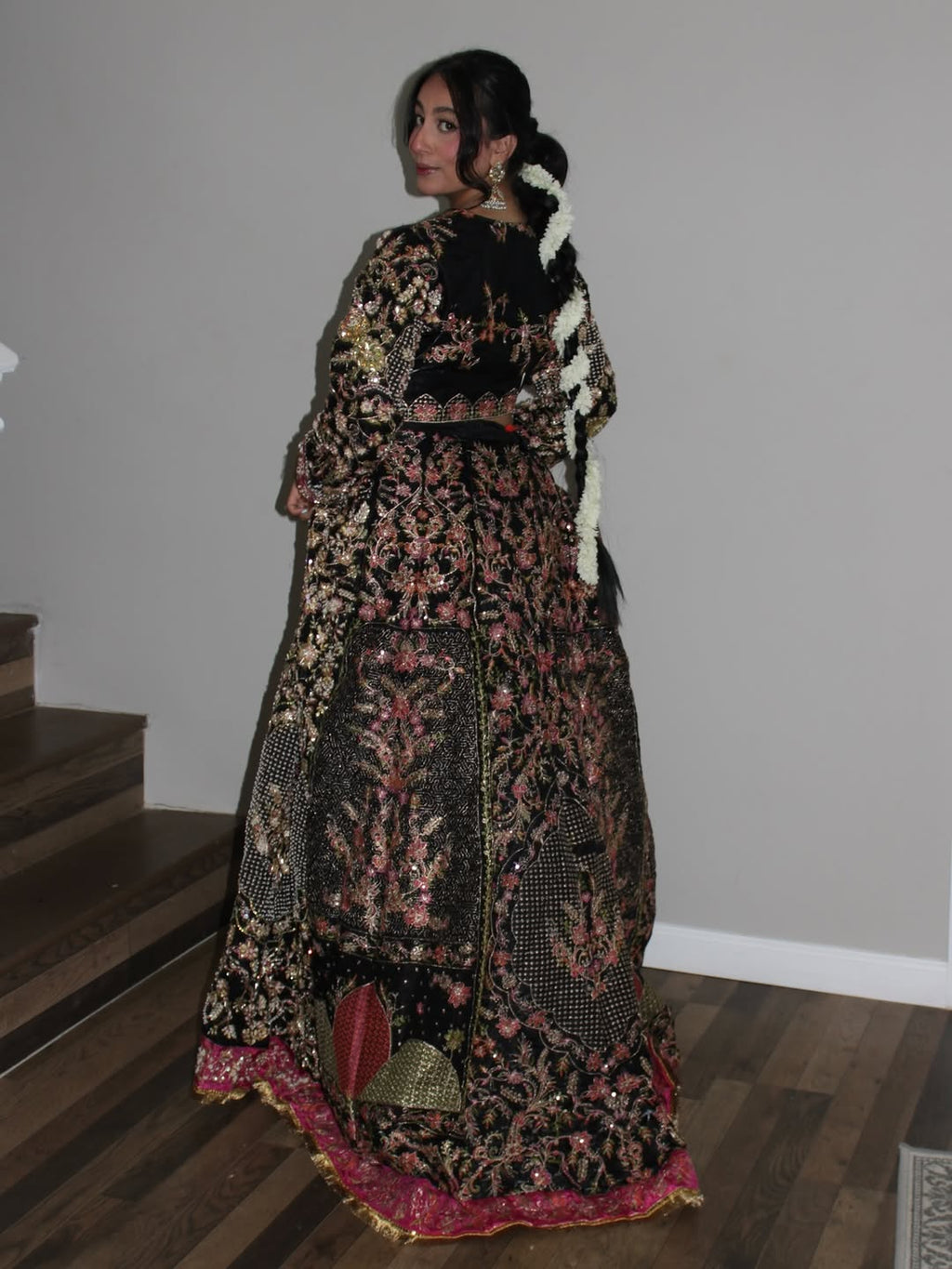 • Clothing: Embroidered/Printed suit for women - Made of best quality fabric - lawn or linen or chiffon - pure silk - Available at Najma Designs & Co. • Jewelry: Gold - plated stud earrings for