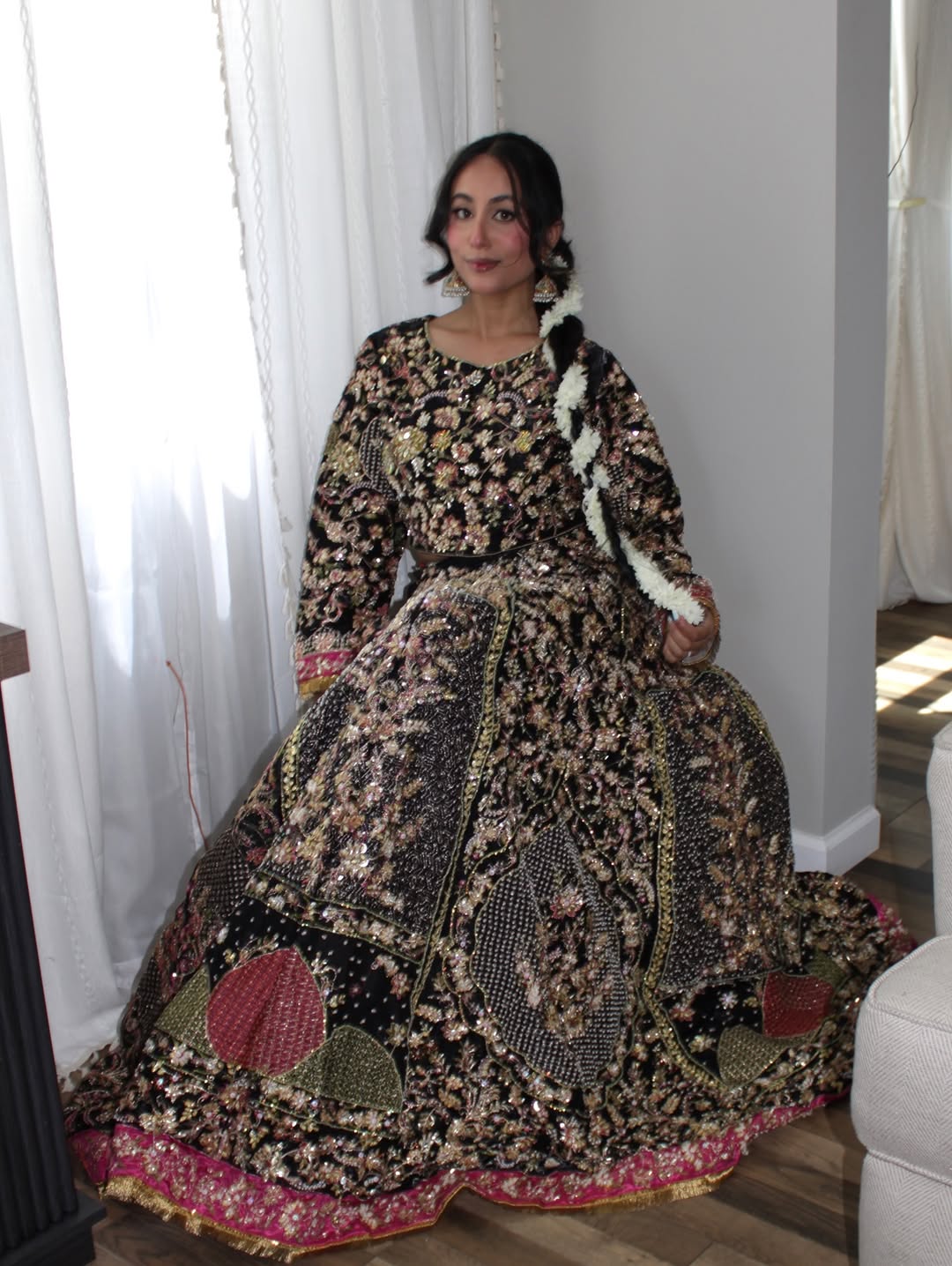 • Clothing: Embroidered/Printed suit for women - Made of best quality fabric - lawn or linen or chiffon - pure silk - Available at Najma Designs & Co. • Jewelry: Gold - plated stud earrings for