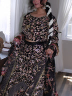 • Clothing: Embroidered/Printed suit for women - Made of best quality fabric - lawn or linen or chiffon - pure silk - Available at Najma Designs & Co. • Jewelry: Gold - plated stud earrings for
