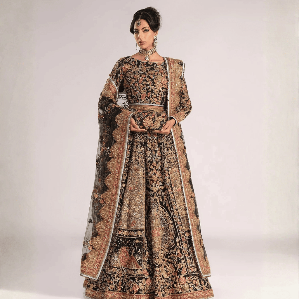• Clothing: Embroidered/Printed suit for women - Made of best quality fabric - lawn or linen or chiffon - pure silk - Available at Najma Designs & Co. • Jewelry: Gold - plated stud earrings for