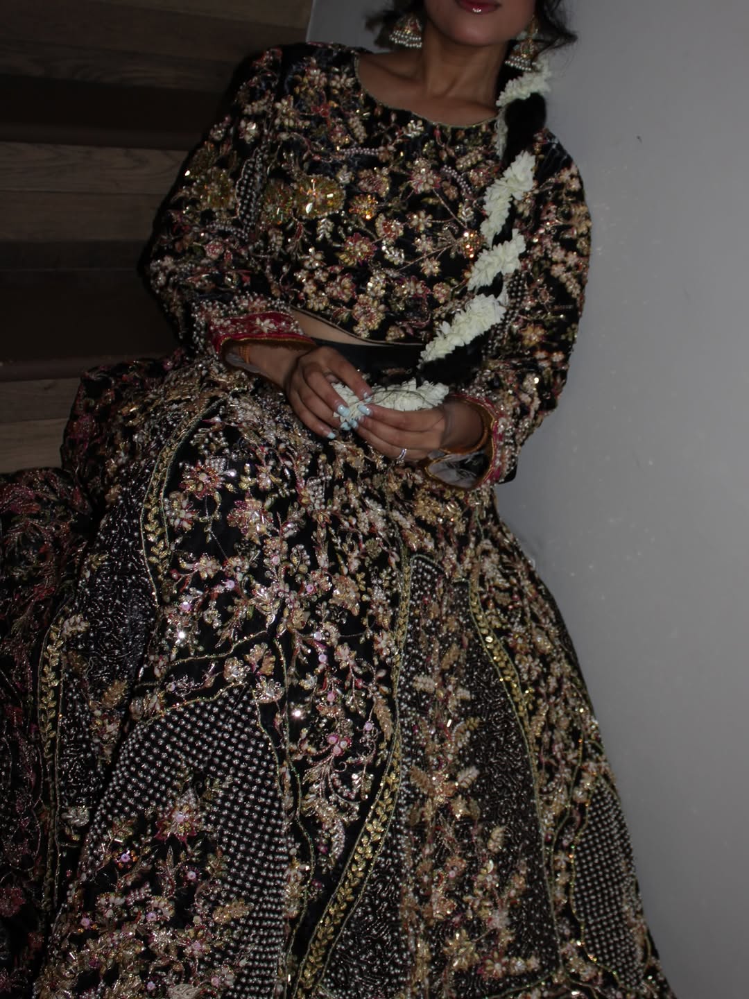 • Clothing: Embroidered/Printed suit for women - Made of best quality fabric - lawn or linen or chiffon - pure silk - Available at Najma Designs & Co. • Jewelry: Gold - plated stud earrings for