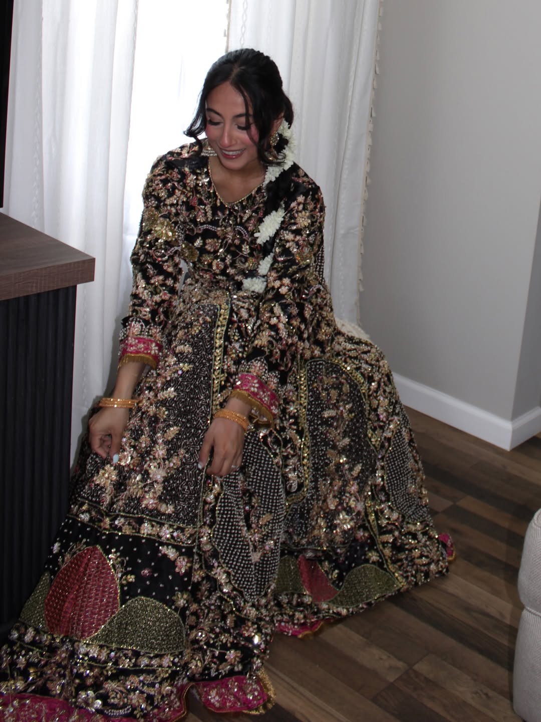 • Clothing: Embroidered/Printed suit for women - Made of best quality fabric - lawn or linen or chiffon - pure silk - Available at Najma Designs & Co. • Jewelry: Gold - plated stud earrings for