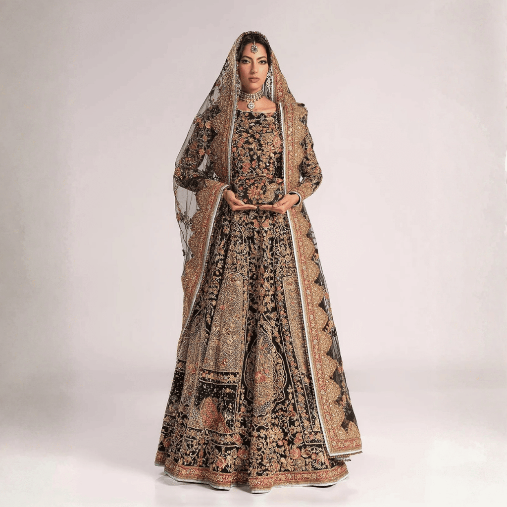 • Clothing: Embroidered/Printed suit for women - Made of best quality fabric - lawn or linen or chiffon - pure silk - Available at Najma Designs & Co. • Jewelry: Gold - plated stud earrings for