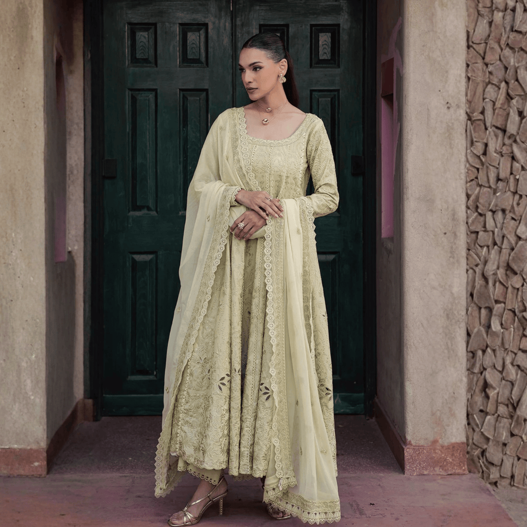 • Clothing: Embroidered/Printed suit for women - Made of best quality fabric - lawn or linen or chiffon - pure silk - Available at Najma Designs & Co. • Jewelry: Gold - plated stud earrings for