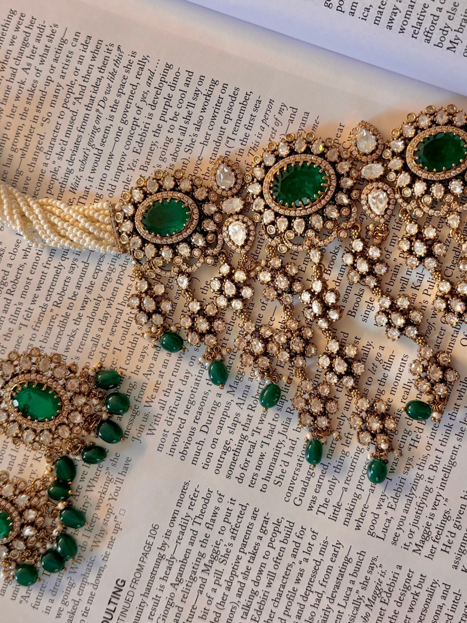 • Clothing: Embroidered/Printed suit for women - Made of best quality fabric - lawn or linen or chiffon - pure silk - Available at Najma Designs & Co. • Jewelry: Gold - plated stud earrings for