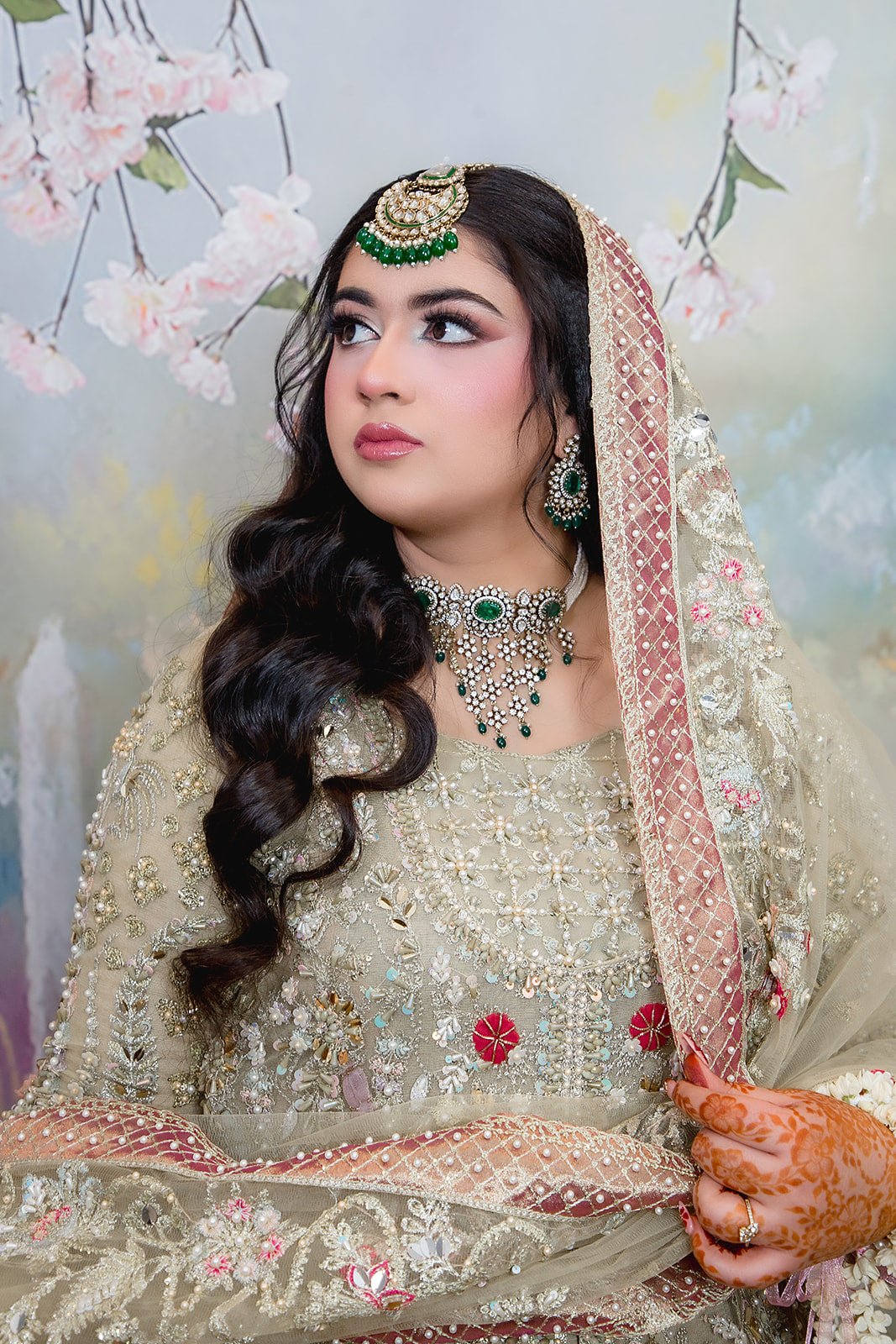 • Clothing: Embroidered/Printed suit for women - Made of best quality fabric - lawn or linen or chiffon - pure silk - Available at Najma Designs & Co. • Jewelry: Gold - plated stud earrings for