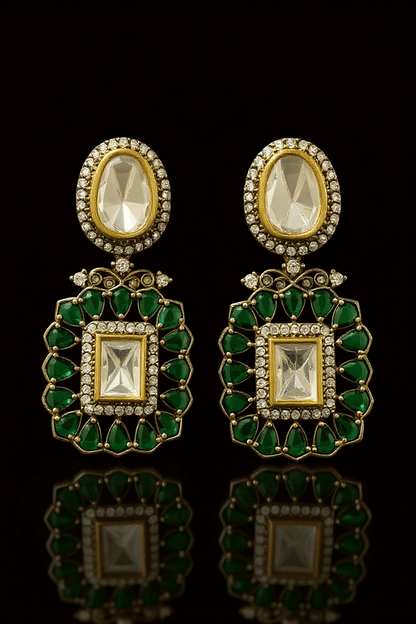 • Clothing: Embroidered/Printed suit for women - Made of best quality fabric - lawn or linen or chiffon - pure silk - Available at Najma Designs & Co. • Jewelry: Gold - plated stud earrings for