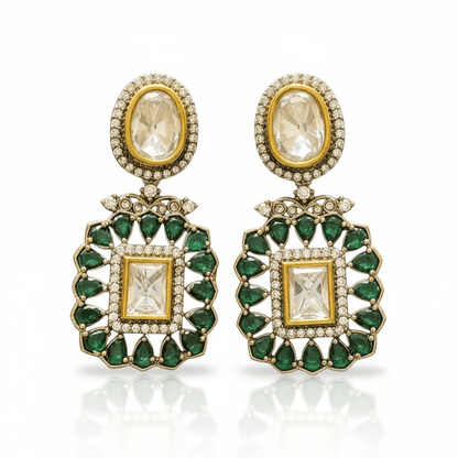 • Clothing: Embroidered/Printed suit for women - Made of best quality fabric - lawn or linen or chiffon - pure silk - Available at Najma Designs & Co. • Jewelry: Gold - plated stud earrings for