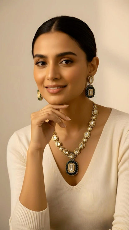 • Clothing: Embroidered/Printed suit for women - Made of best quality fabric - lawn or linen or chiffon - pure silk - Available at Najma Designs & Co. • Jewelry: Gold - plated stud earrings for