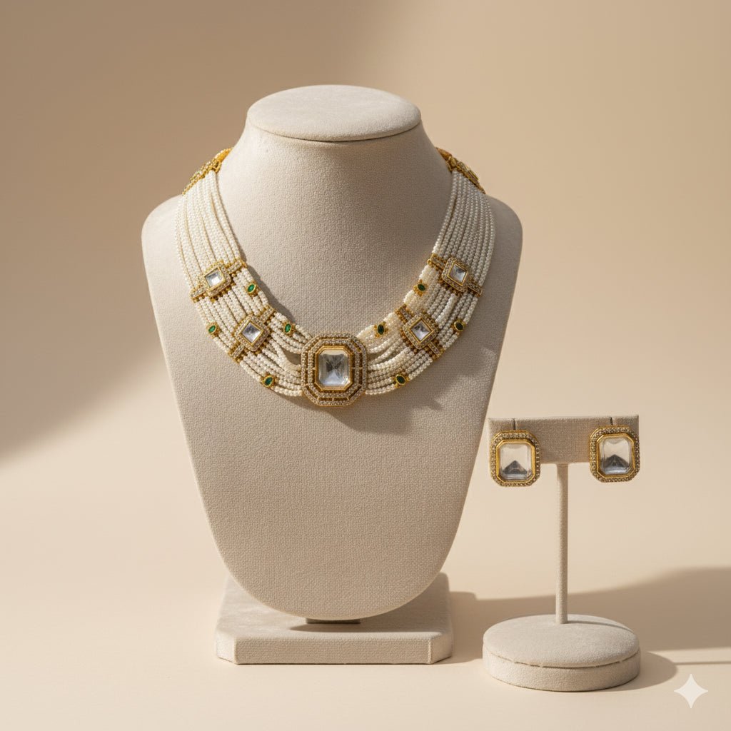 • Clothing: Embroidered/Printed suit for women - Made of best quality fabric - lawn or linen or chiffon - pure silk - Available at Najma Designs & Co. • Jewelry: Gold - plated stud earrings for